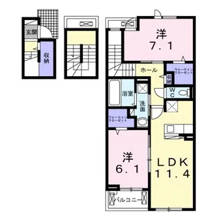 カルムI【3階】の間取り