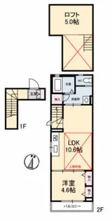 ラヴェール庚午【2階】の間取り