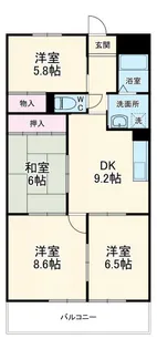 レジデンス光和III【3階】の間取り