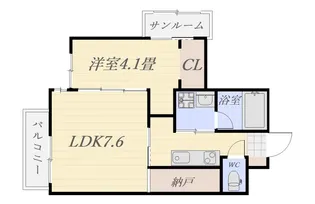 The stars mansion higashitaniyama【4階】の間取り