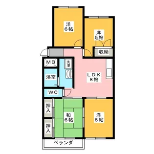 関取ハイム【1階】の間取り