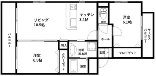 ポルトボヌール【3階】の間取り