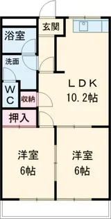 メゾンクレストール【2階】の間取り