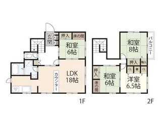 広島県広島市西区己斐上4【一戸建】の間取り