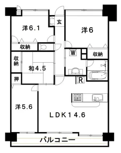 アプローズ長崎南参番館【13階】の間取り