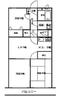 京都府舞鶴市字境谷【マンション】の間取り