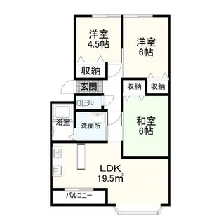 グローバルタウンKII【2階】の間取り