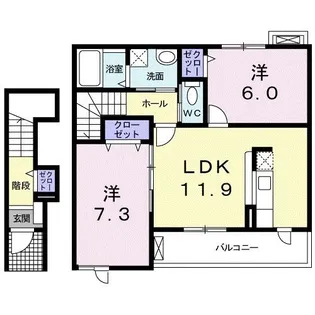 サニー KI【2階】の間取り