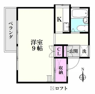 ハイツ石打【2階】の間取り
