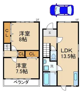 大阪府枚方市長尾家具町1【一戸建】の間取り