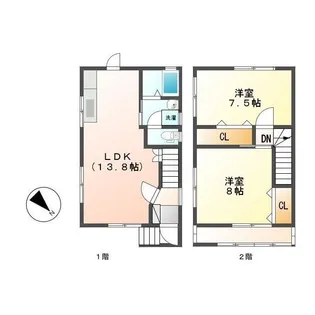 グースハウスB棟【1階】の間取り