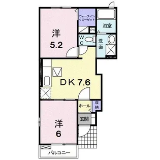 サルウェーB【1階】の間取り