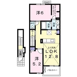 ソレイユ ルヴァン2【2階】の間取り