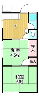 中嶋荘【1階】の間取り