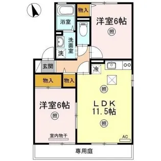 シャトレアン津高 C棟【1階】の間取り