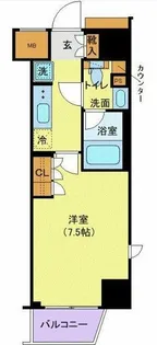 東京都新宿区若松町【マンション】の間取り