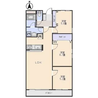 Raffles 北通り ラッフルズ北通り【2階】の間取り