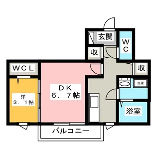 サンシティ伝馬町【2階】の間取り