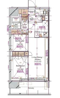 ブランシエスタ浅草蔵前【3階】の間取り