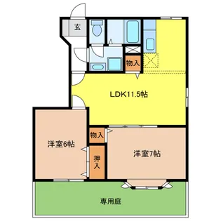岐阜県各務原市那加桐野町1【アパート】の間取り