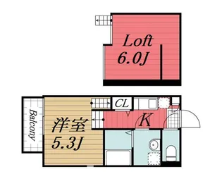千葉県千葉市中央区長洲2【アパート】の間取り