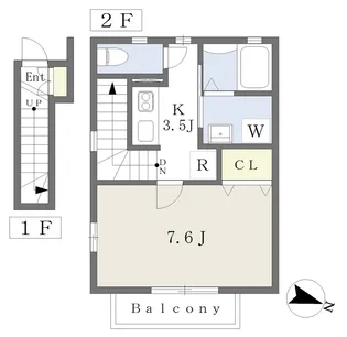 ルミエールII【2階】の間取り