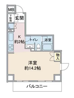 ユニーブル恵比寿【4階】の間取り
