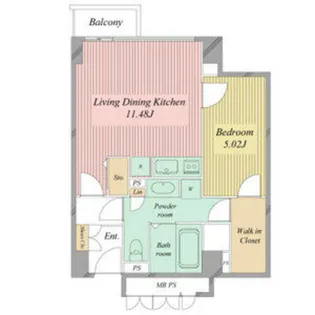 ミュプレ矢場町【1階】の間取り