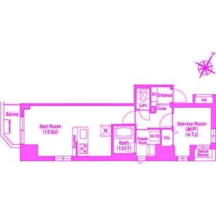 神奈川県横浜市中区長者町5【マンション】の間取り