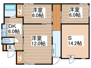神奈川県大和市下鶴間【一戸建】の間取り