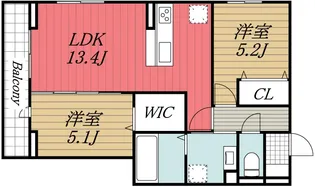 千葉県千葉市若葉区都賀2【マンション】の間取り