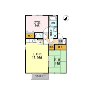 たんぽぽハウス D棟【1階】の間取り