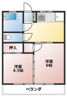 昭島第2マンション【1階】の間取り