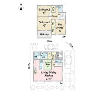 東京都小平市小川町1【一戸建】の間取り