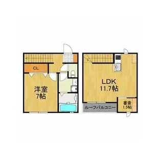 シャンド・フルール・E【1階】の間取り