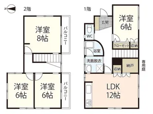 広島県広島市安佐南区高取北1【一戸建】の間取り