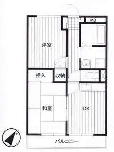 シャイネン市川【2階】の間取り