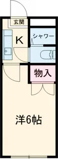 第2コーポ小山【1階】の間取り