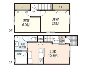 岡山県倉敷市中庄団地【一戸建】の間取り