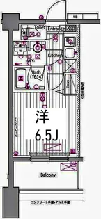 ガーラ・ステーション横浜三ツ沢【7階】の間取り