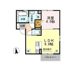 GrandRapids黒髪【2階】の間取り