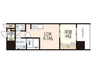 REGLUS東平塚【5階】の間取り