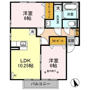 アルカディア【2階】の間取り