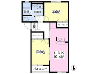 アルティスタD【2階】の間取り