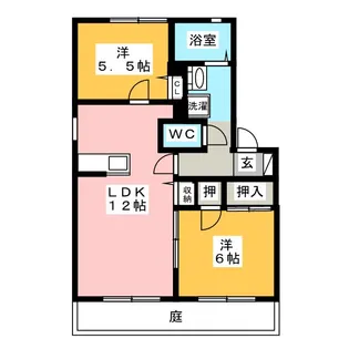 アゼリア堤【1階】の間取り