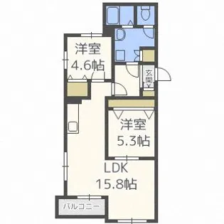 北海道札幌市西区山の手二条9【マンション】の間取り
