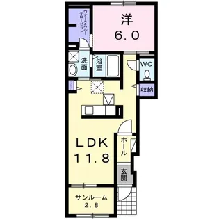 メゾン・ド・ルーチェ II【1階】の間取り