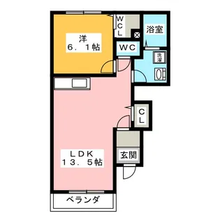 ファニールーフ【1階】の間取り