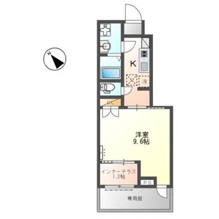 若宮新築アパート【1階】の間取り