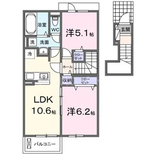 ナチュール メゾン【2階】の間取り